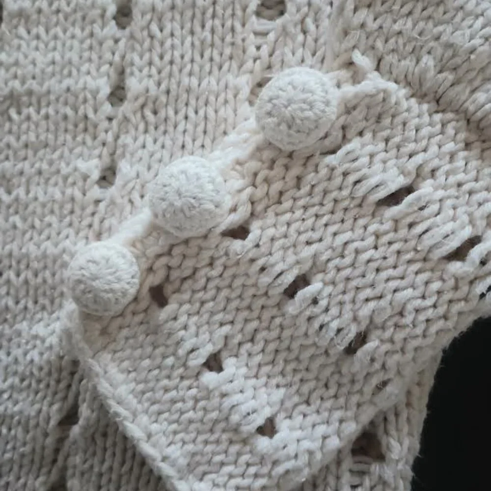 VINTAGE RICO HAND KNITS WOMEN'S CARDIGAN CREAM ONE BUTTON 100% COTTON SIZE S - Picture 5 of 6